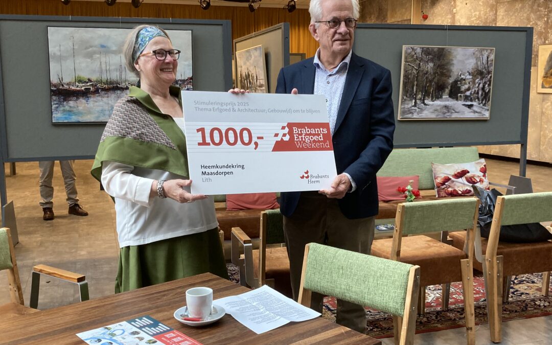 Stimuleringsprijs Brabants Heem voor hkk Maasdorpen Lith
