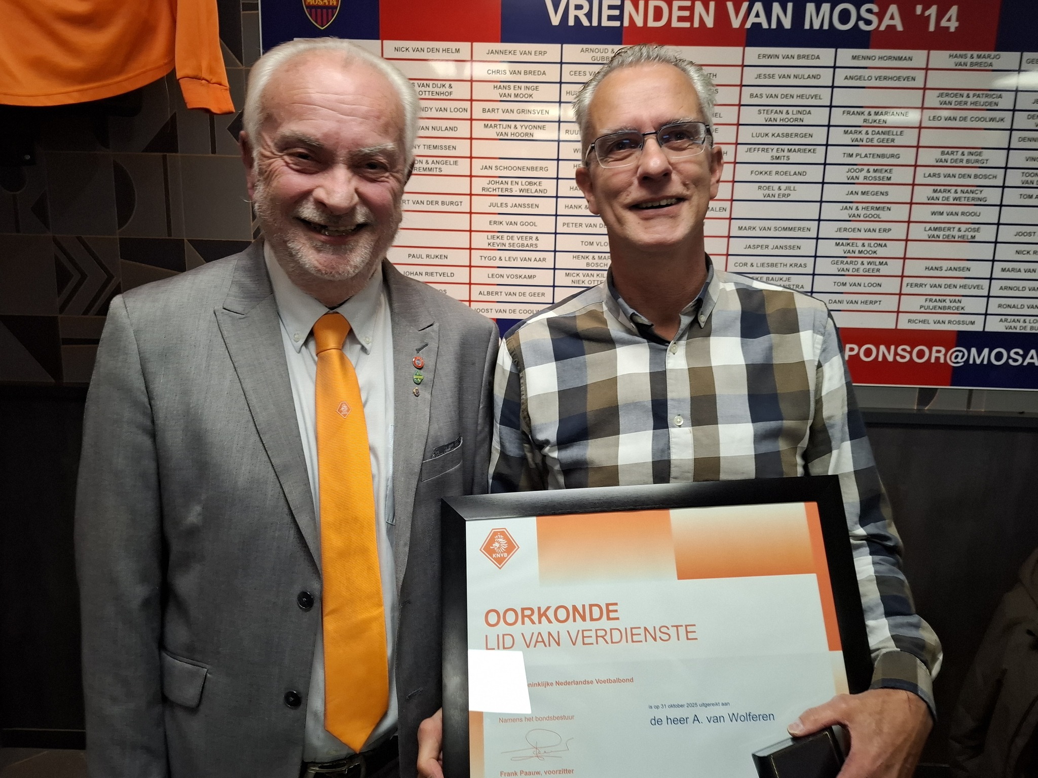 Antoon van Wolferen neemt nu afscheid als Lid van Verdienste - MOSA14