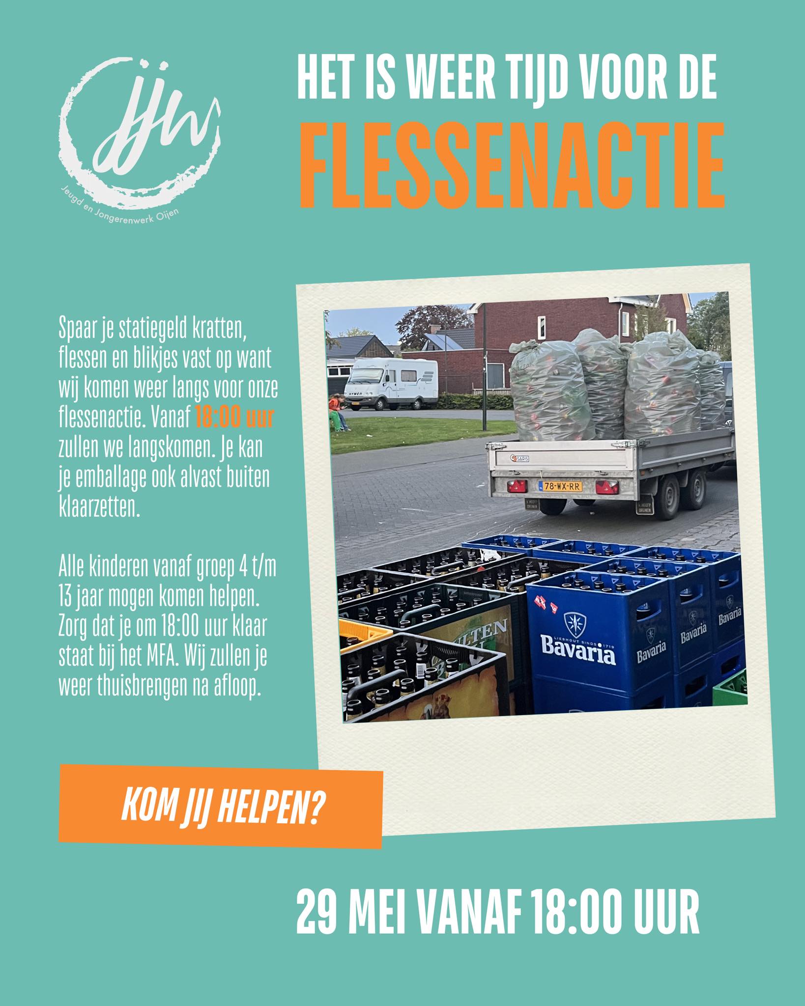 Flessenactie – 2026 – jeugd en jongerenwerk Oijen