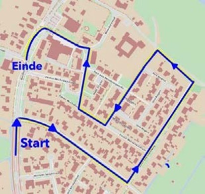 Optocht route