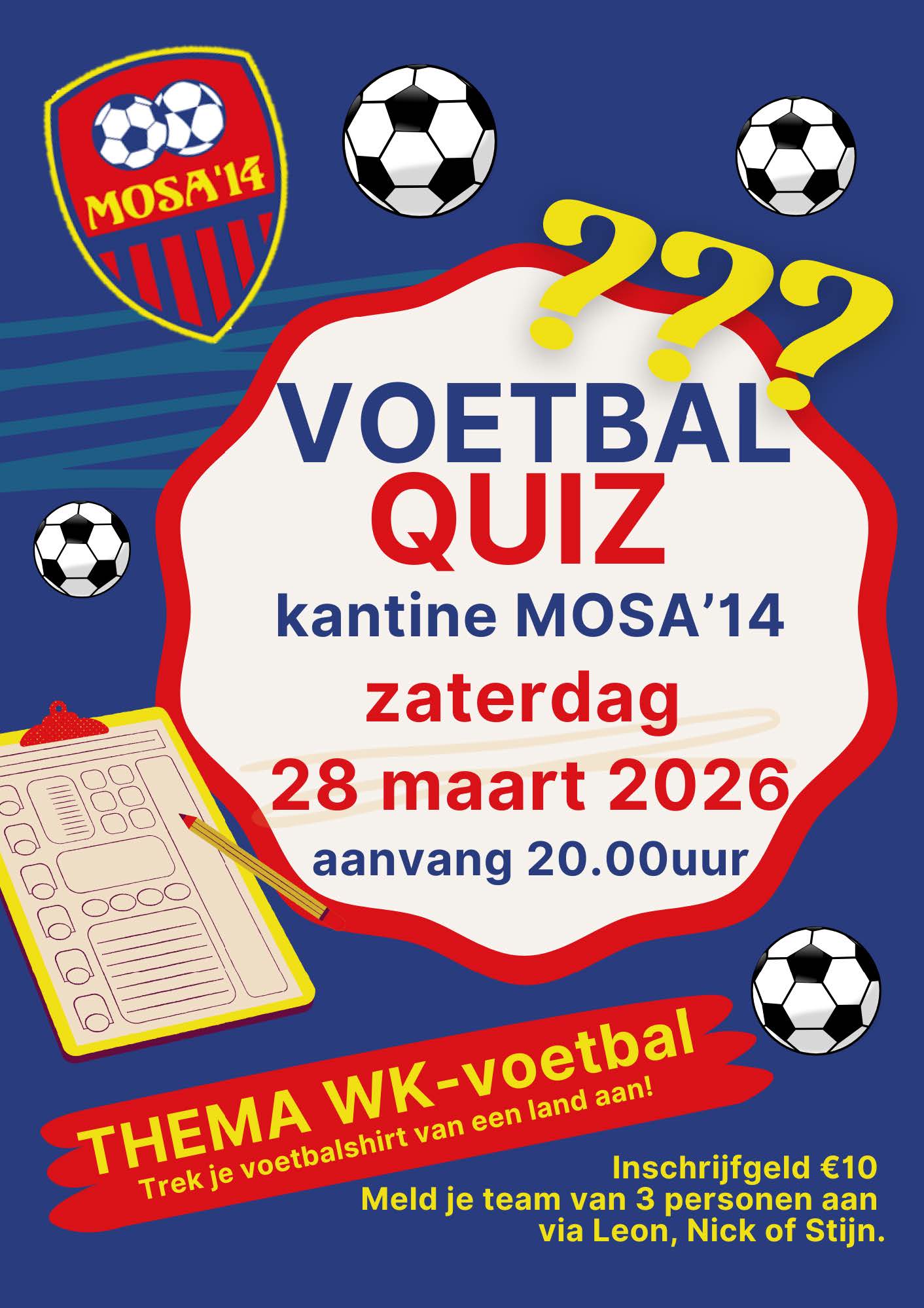 Voetbal Quiz Mosa 14