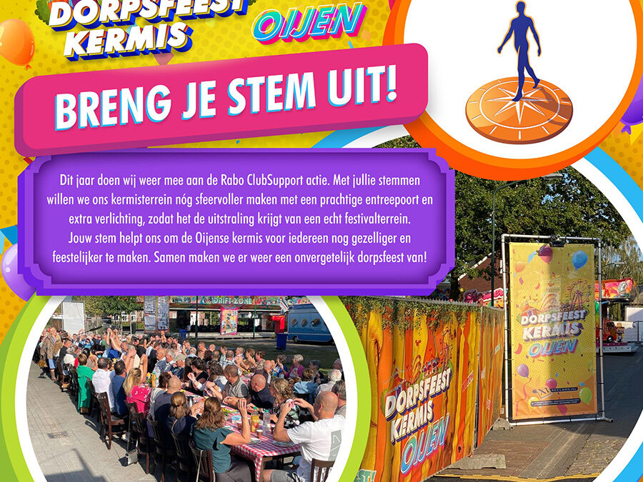 Stem op Dorpsfeest Kermis Oijen met Rabo Clubsupport