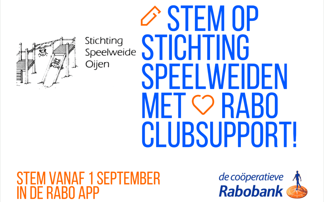 Stem op Stichting Speelweiden met de Rabo Clubsupport