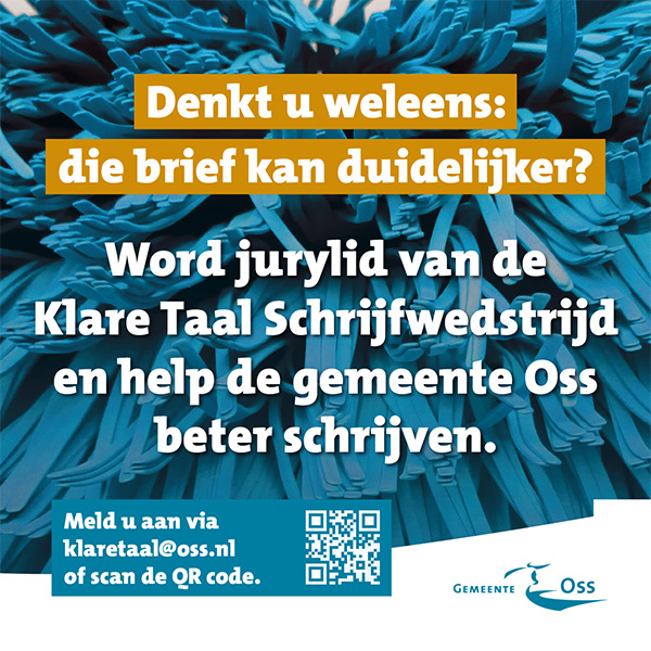 Word jurylid van schrijfwedstrijd Klare Taal